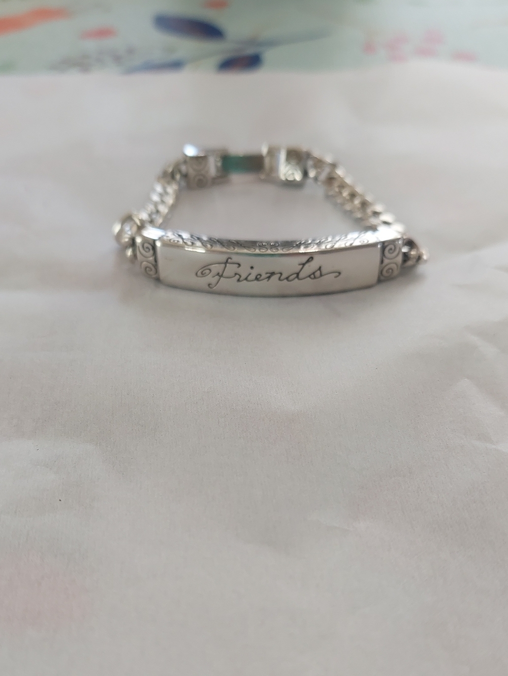 Brighton Silver 'Friends' Engraved ID Bracelet. - Picture 2 of 5